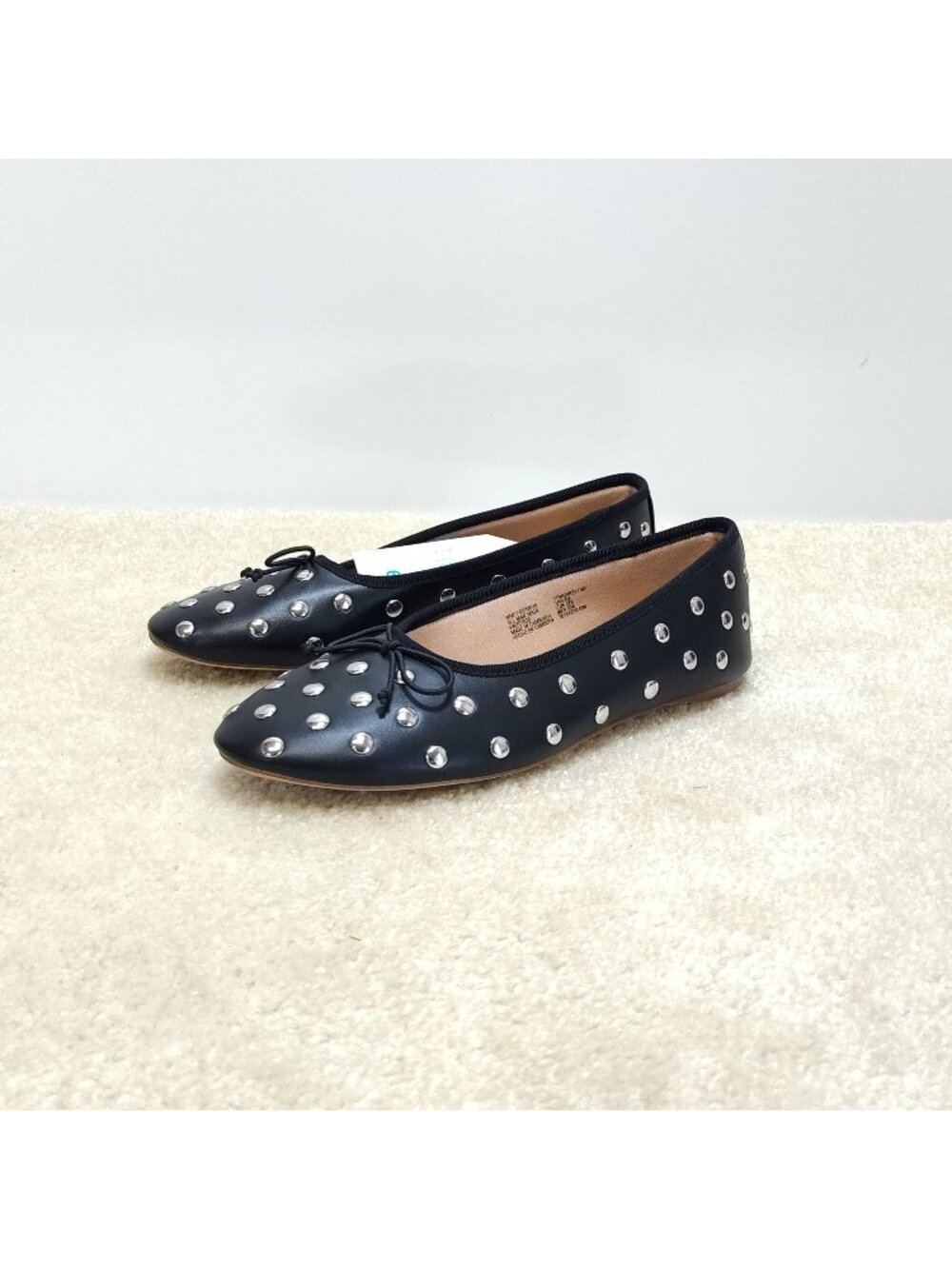 Time And Tru Studded Ballet Mary Jane Flats Loafers Slides Mules Slip-on US 6.5
